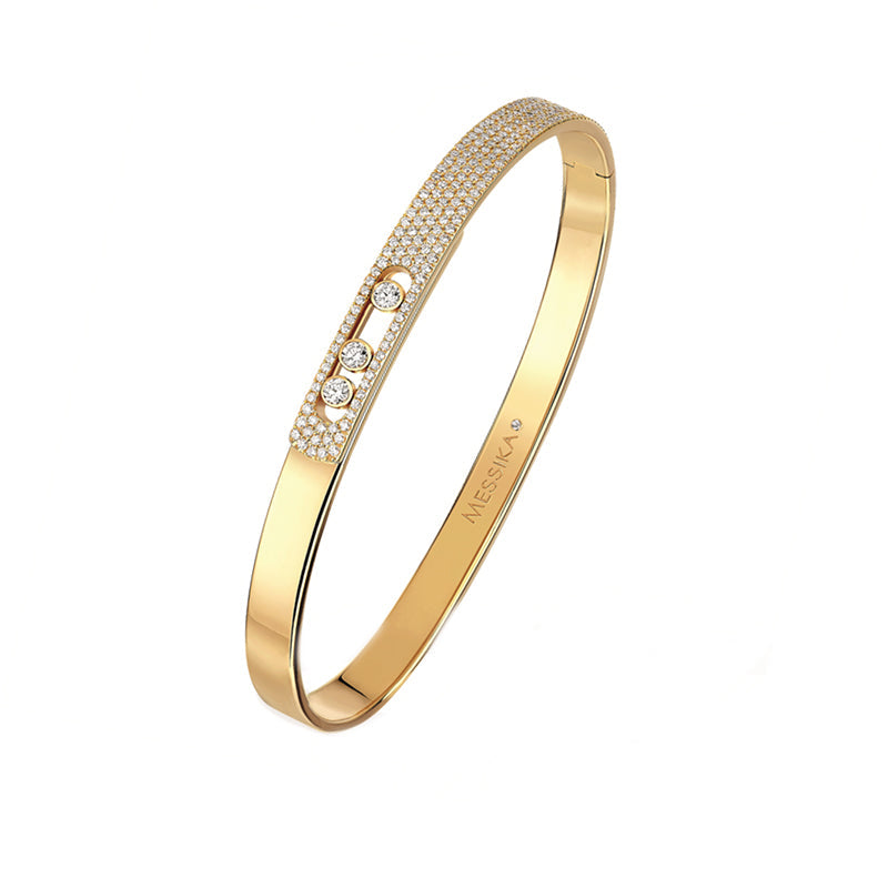 Messika Move Noa Pave 18ct Yellow Gold 0.95ct Diamond Bangle - M (15.5-16.5 cm)