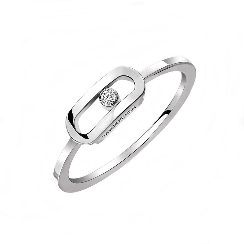 Messika Move Uno 18ct White Gold Diamond Ring - L