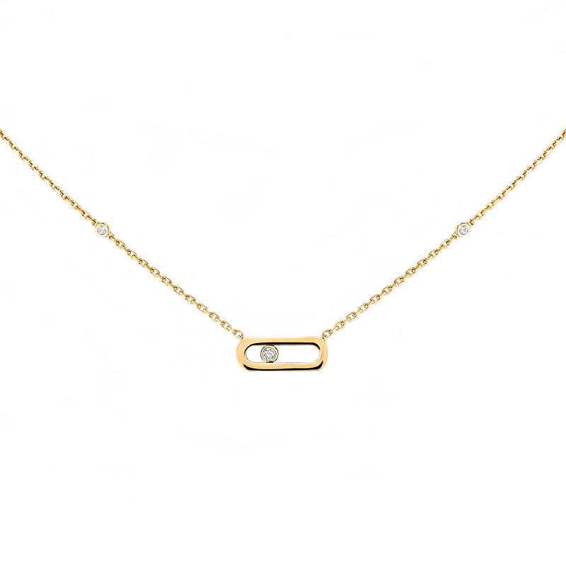Messika Move Uno 18ct Yellow Gold Diamond Necklace - Gold