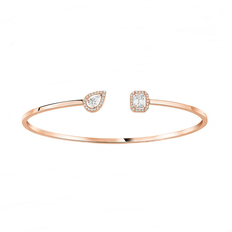 Messika My Twin Toi & Moi 18ct Rose Gold 0.40ct Diamond Bangle - M (15.5-16cm)