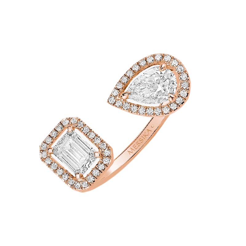 Messika My Twin Toi & Moi 18ct Rose Gold 0.70ct Diamond Ring - O