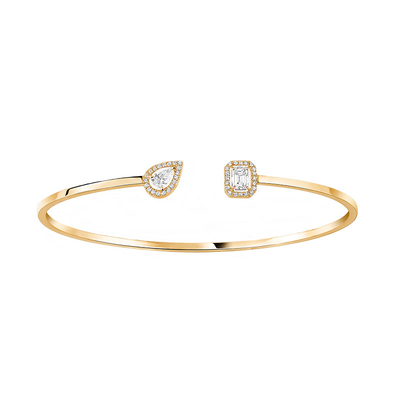 Messika My Twin Toi & Moi 18ct Yellow Gold 0.40ct Diamond Bangle - M (15.5-16cm)