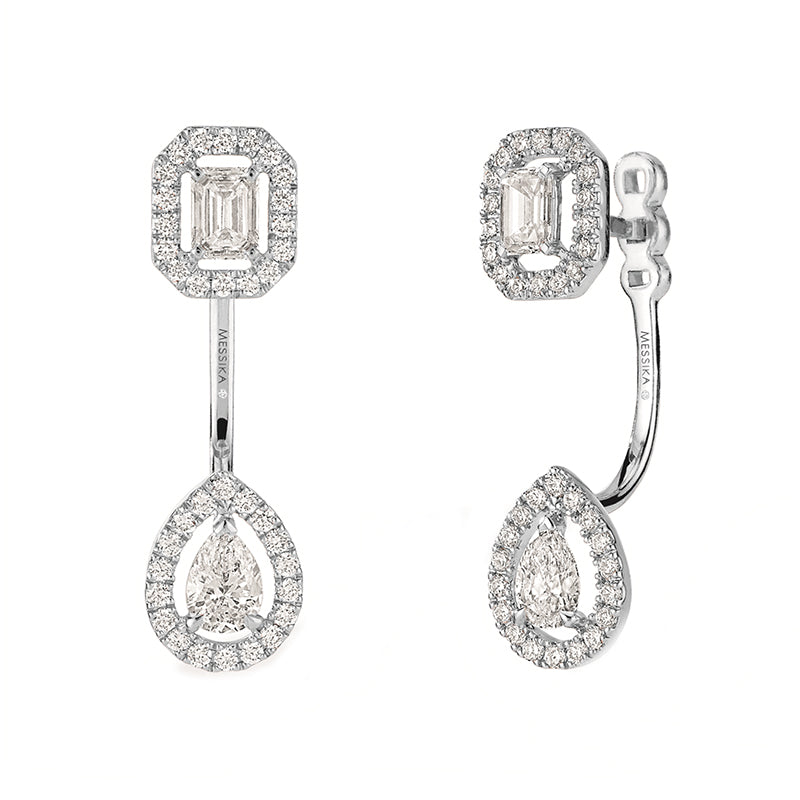 Messika My Twin Toi & Moi 18ct White Gold 0.90ct Diamond Earrings - Gold