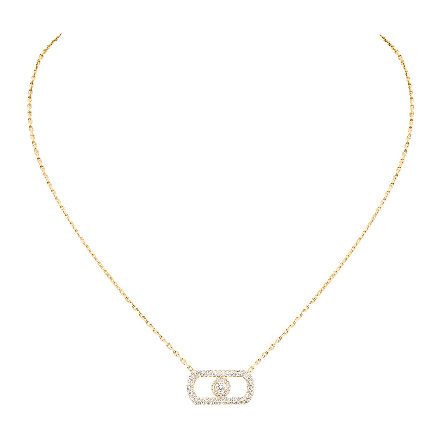 Messika So Move 18ct Yellow Gold 0.67ct Diamond Pave Necklace