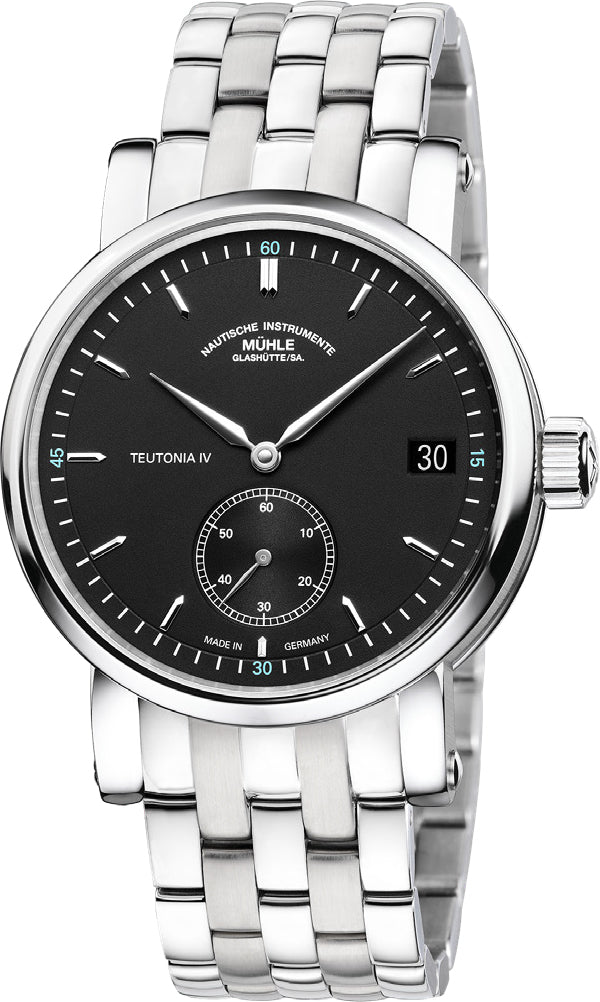 Muhle Glashutte Watch Teutonia IV Small Second Bracelet - Black
