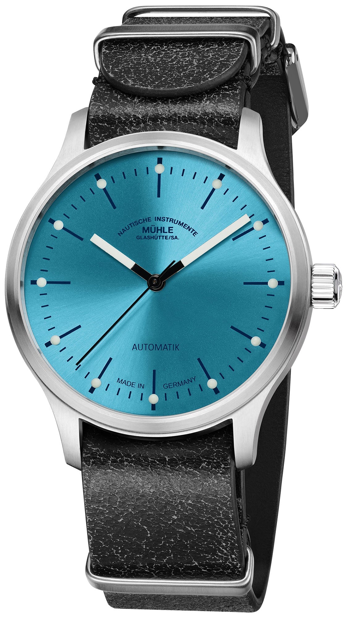 Muhle Glashutte Watch Panova Turquoise Bue Leather - Blue