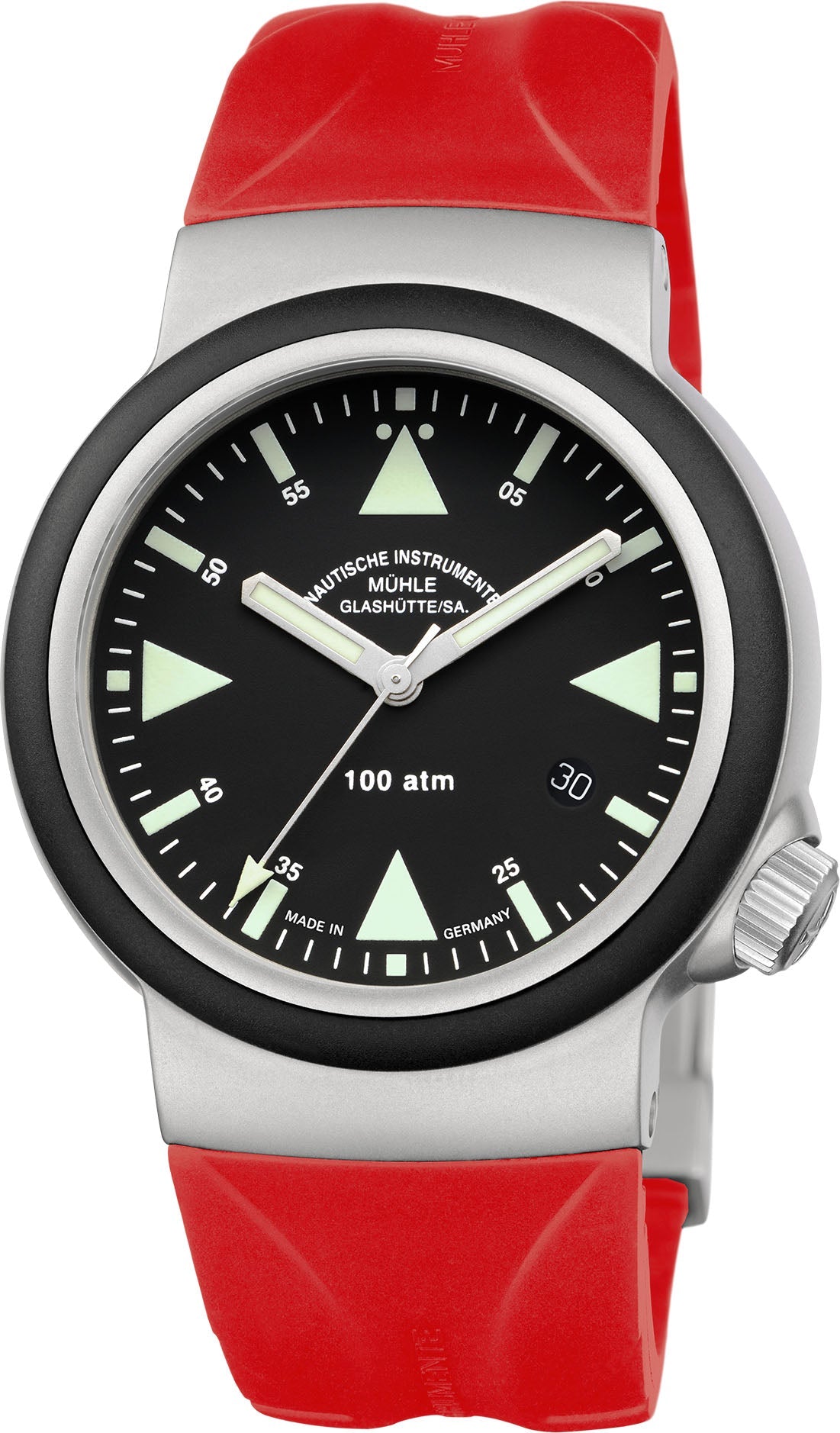 Muhle Glashutte Watch S.A.R. Rescue Timer Red - Black