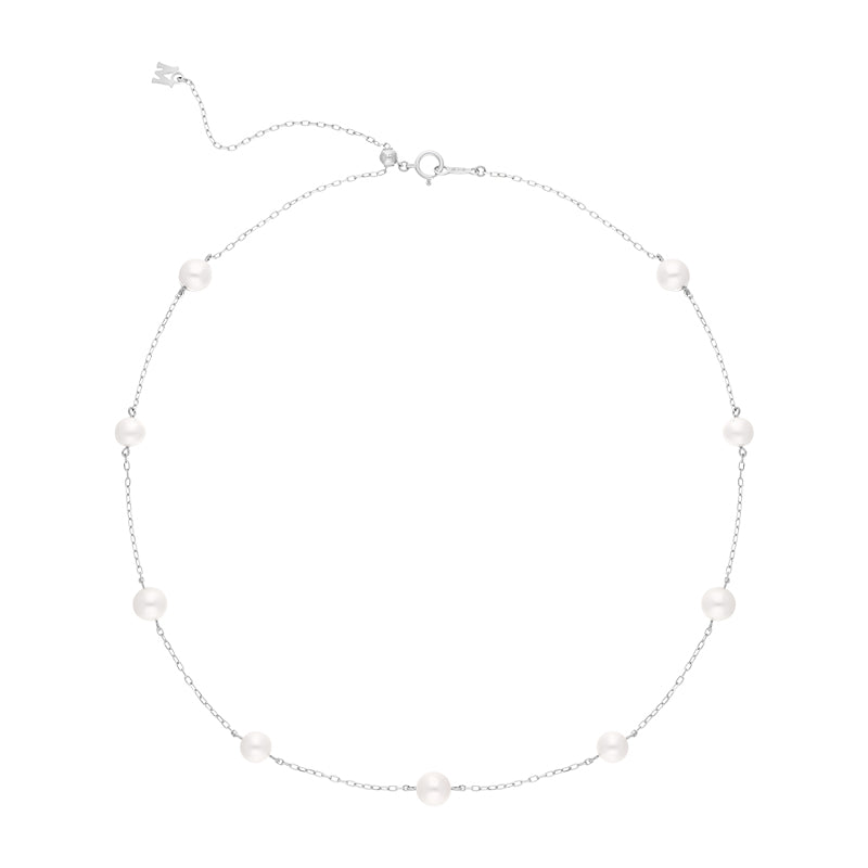 Mikimoto 18ct White Gold White Akoya Pearl Necklace