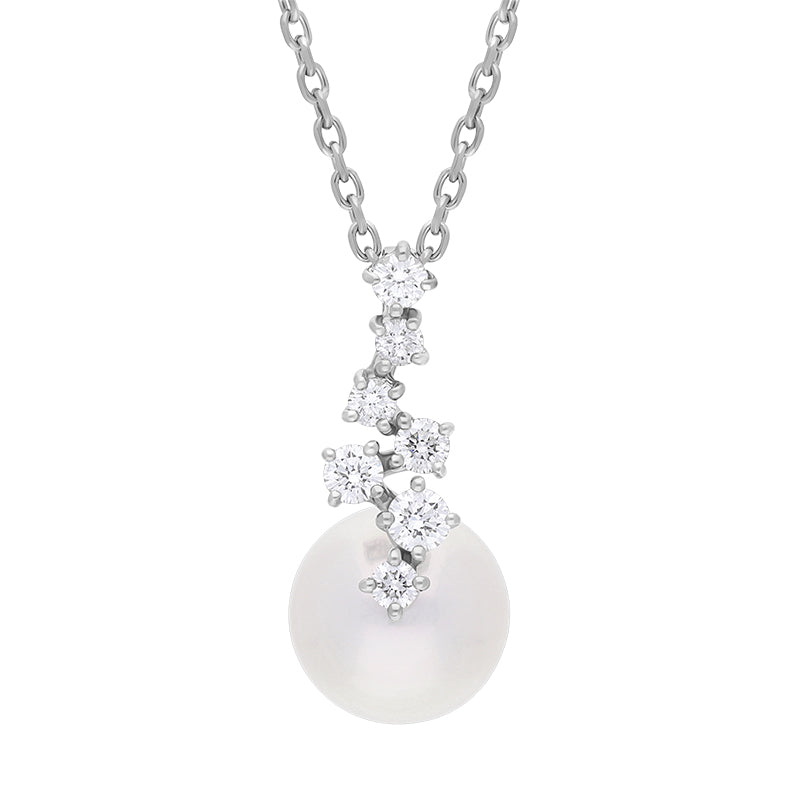 Mikimoto Starry Night 18ct White Gold Akoya Pearl Diamond