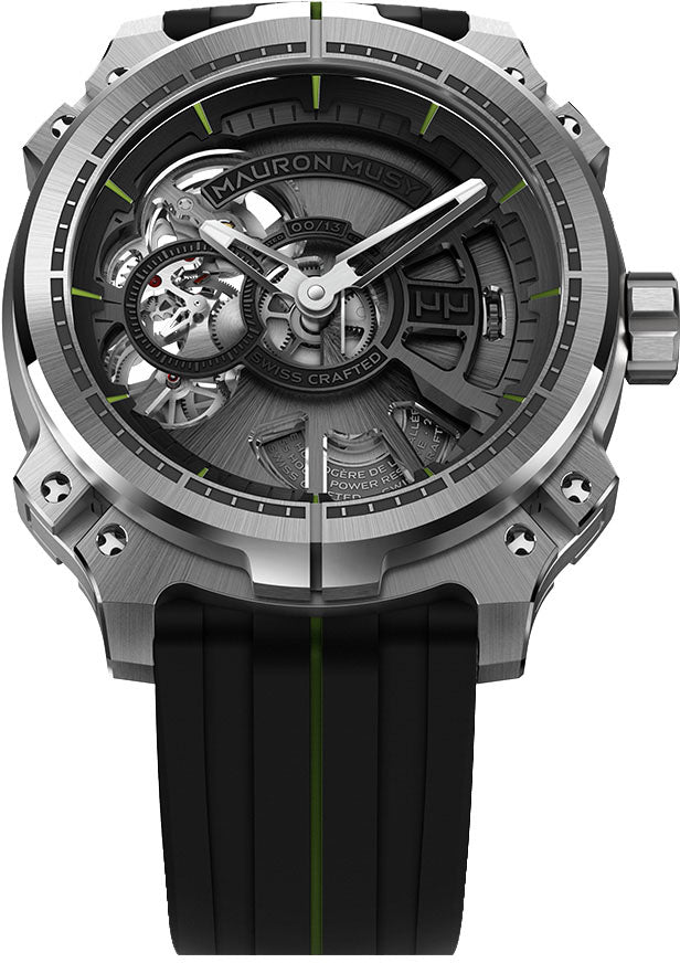 Mauron Musy Watch MU05 Skeleton Armor Limited Edition - Black