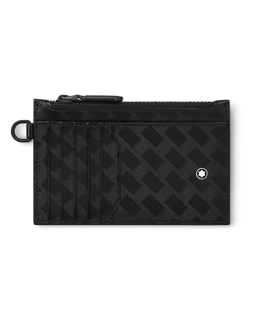 Montblanc Card Holder Extreme 3.0 with Zipped Pocket Black 8cc - Black
