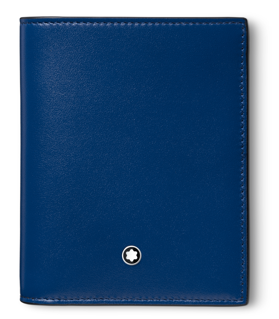 Montblanc Wallet Meisterstuck Compact 6cc Blue D - Blue
