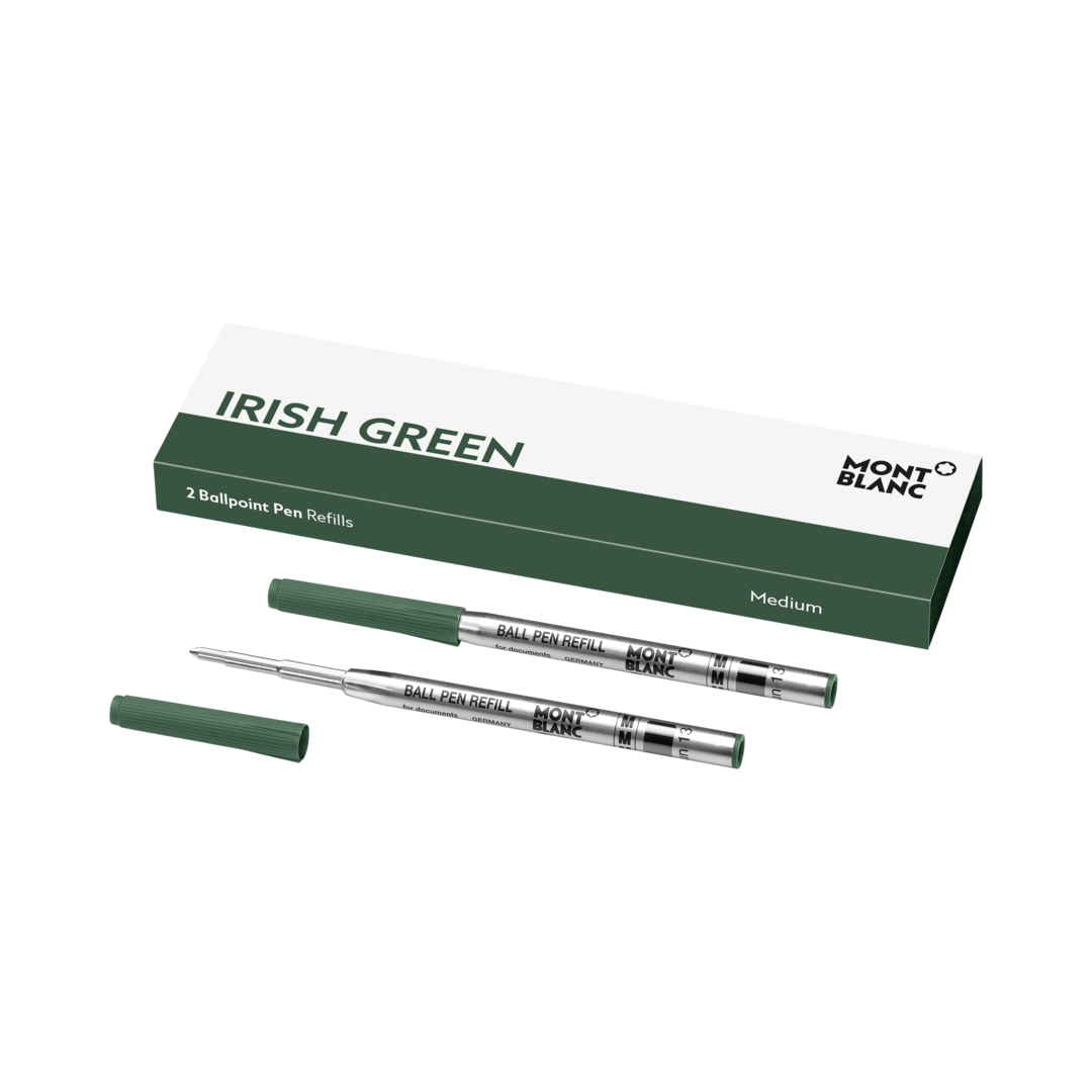 Montblanc Writing Accessories 2 Ballpoint Pen Refills Medium Irish Green - Green