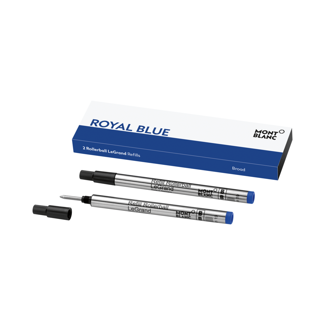 Montblanc Writing Accessories 2 Rollerball LeGrand Refills Broad Royal Blue - Blue