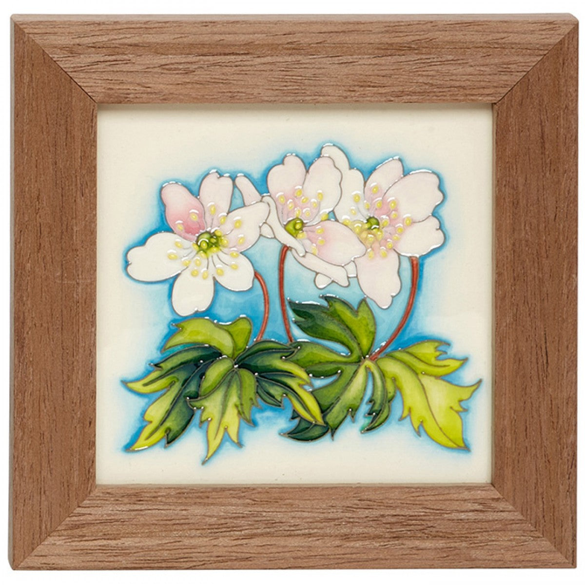 Moorcroft Wildflower Medley Wood Anemone Plaque