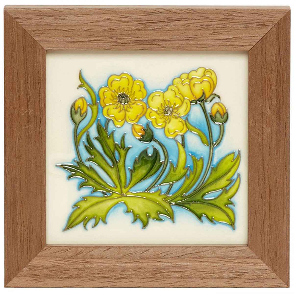 Moorcroft Wildflower Medley Buttercup Plaque