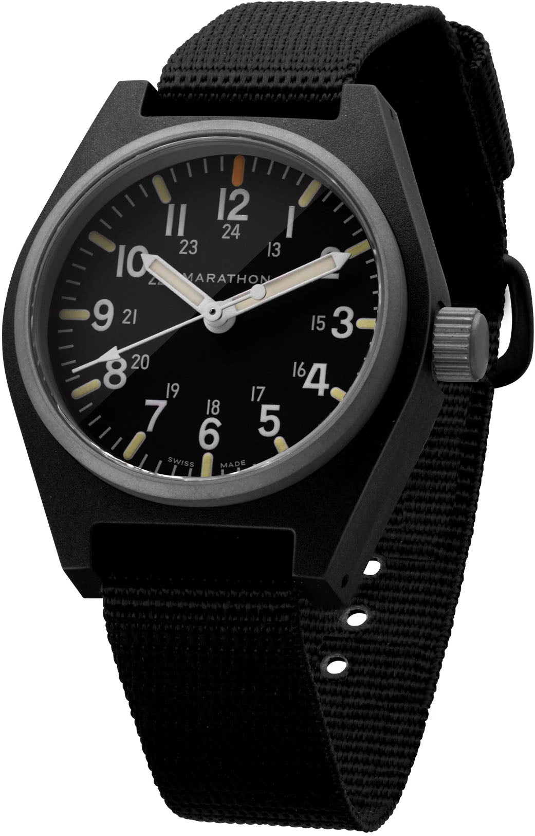 Marathon Watch General Purpose Black Quartz With MaraGlo GPQ - Black