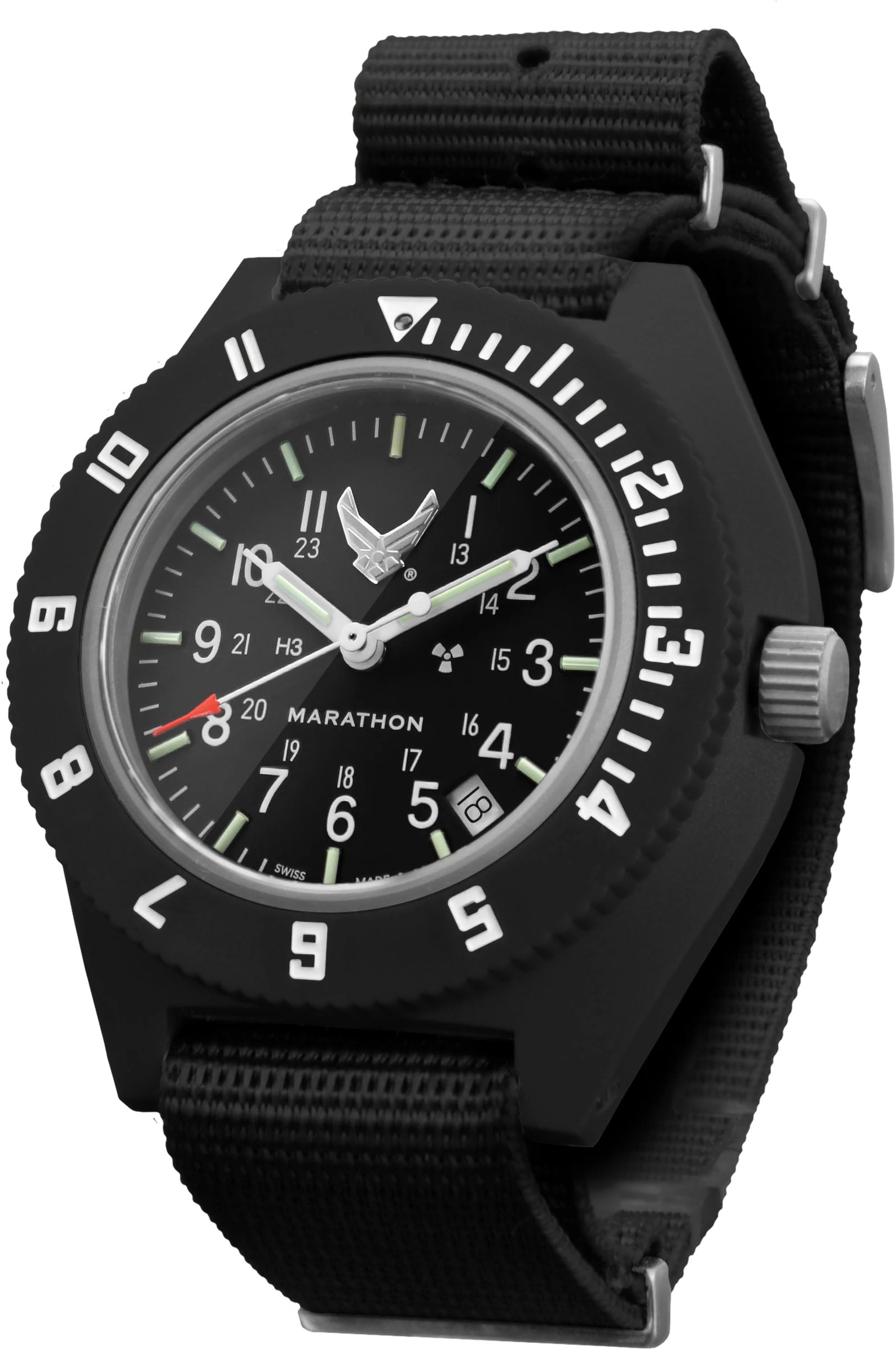 Marathon Watch USAF Collection Official USAF Pilots Navigator With Date - Black