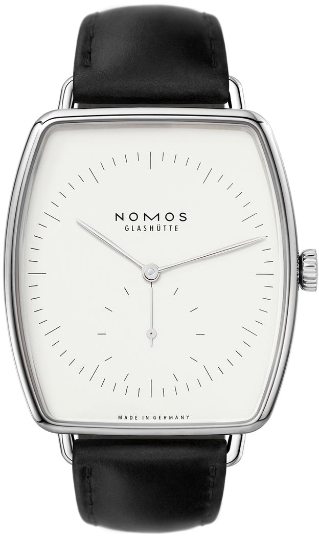 Nomos Glashutte Watch Lux Hell White Gold Sapphire Crystal - Silver