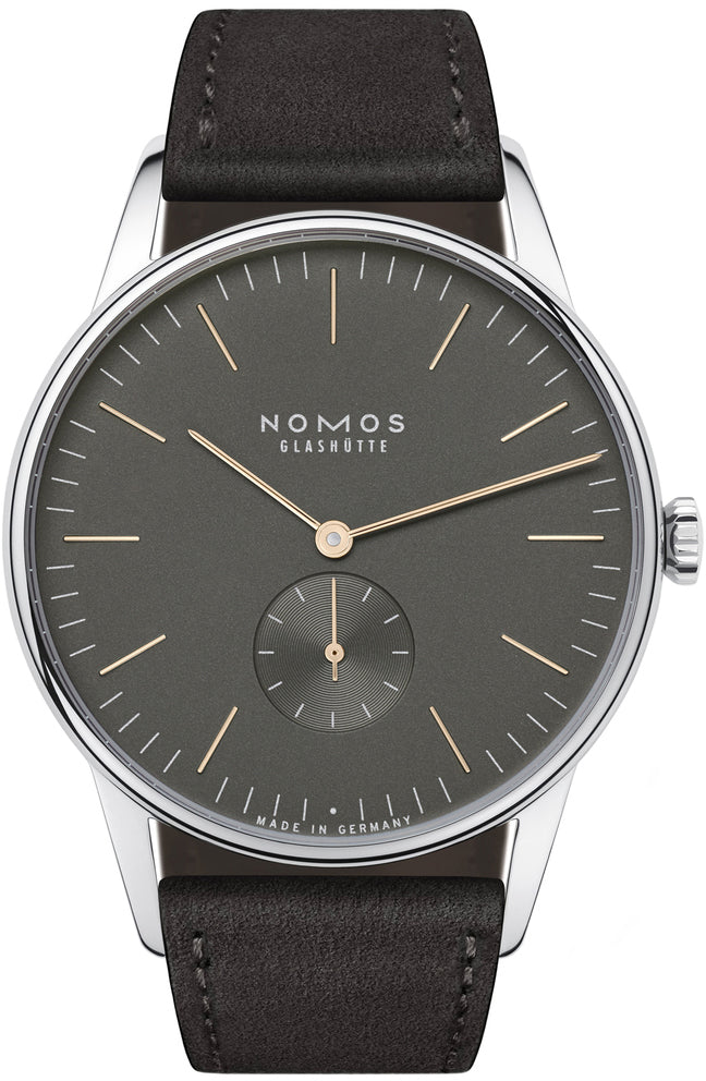 Nomos Glashutte Watch Orion 1989 38mm Sapphire Crystal - Grey