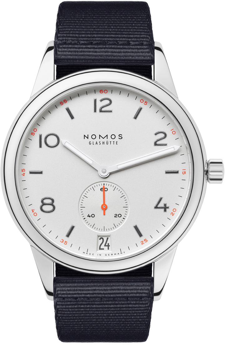 Nomos Glashutte Watch Club Automat Datum Sapphire Crystal - Silver
