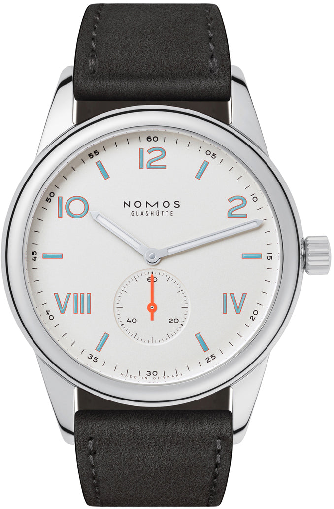 Nomos Glashutte Watch Club Campus 38 Sapphire Crystal - Silver