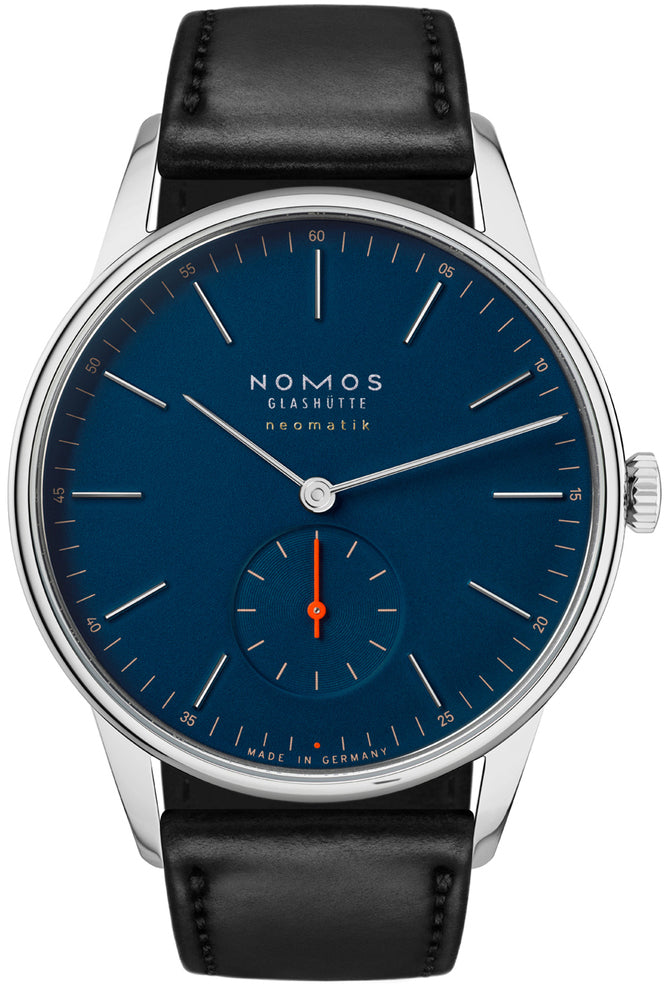 Nomos Glashutte Watch Orion Neomatik 39 Nachtblau Sapphire Crystal - Blue
