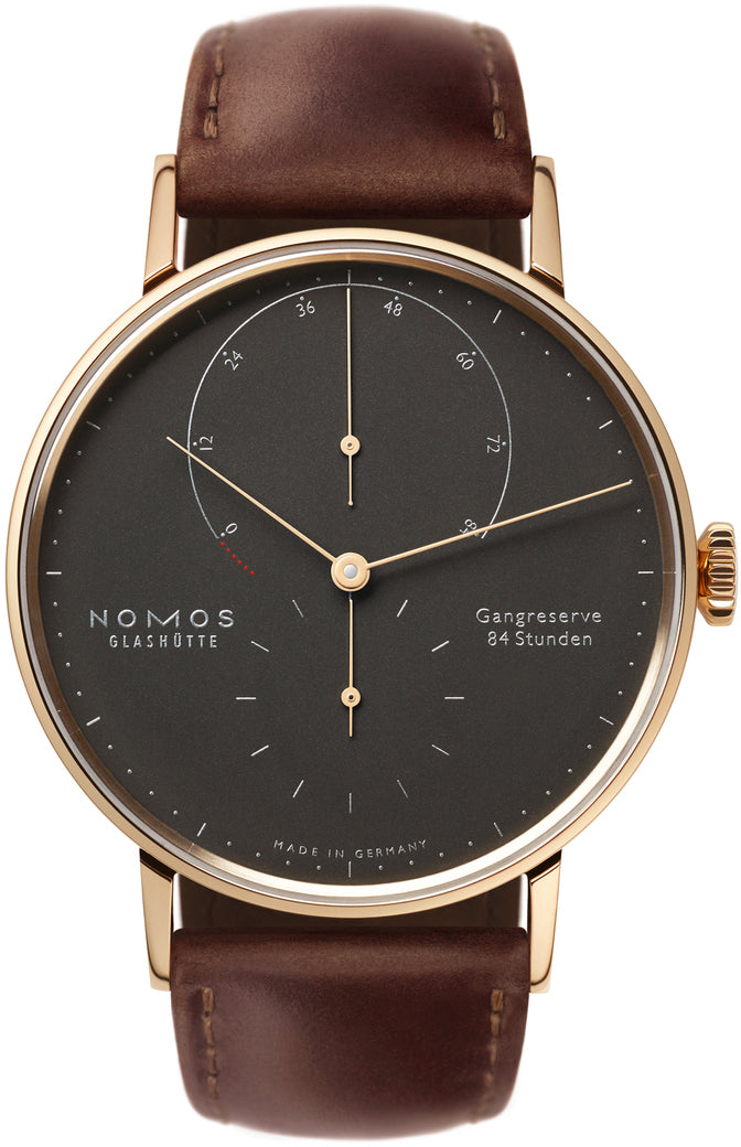 Nomos Glashutte Watch Lambda 39 Velvet Black Sapphire Crystal - Ruthenium Plated