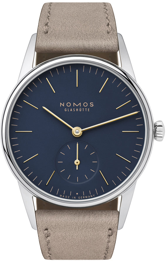 Nomos Glashutte Watch Orion 33 Midnight Blue Sapphire Crystal - Blue