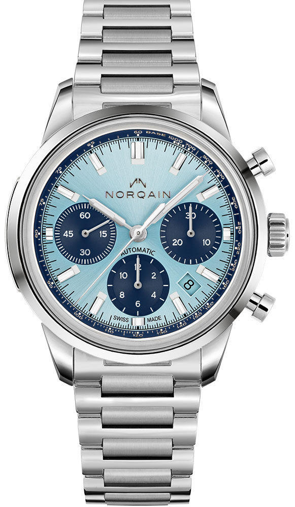 Norqain Watch Freedom 60 Chrono 40mm Sky Blue Bracelet Limited Edition