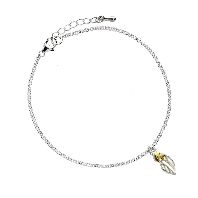 Official Harry Potter Sterling Silver Golden Snitch Charm Bracelet