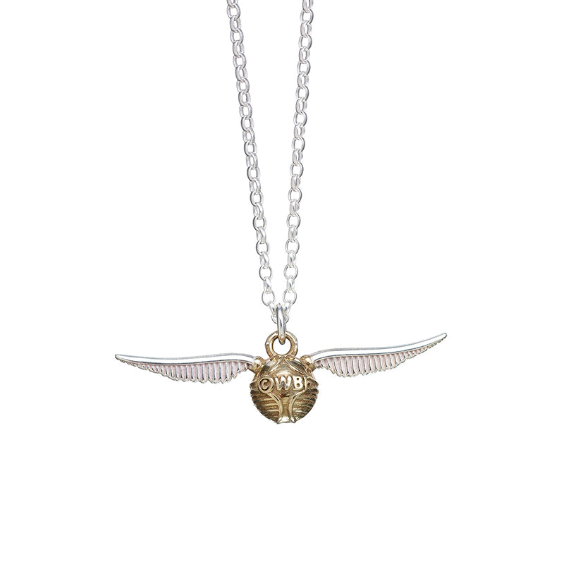 Official Harry Potter Sterling Silver Golden Snitch Charm Necklace