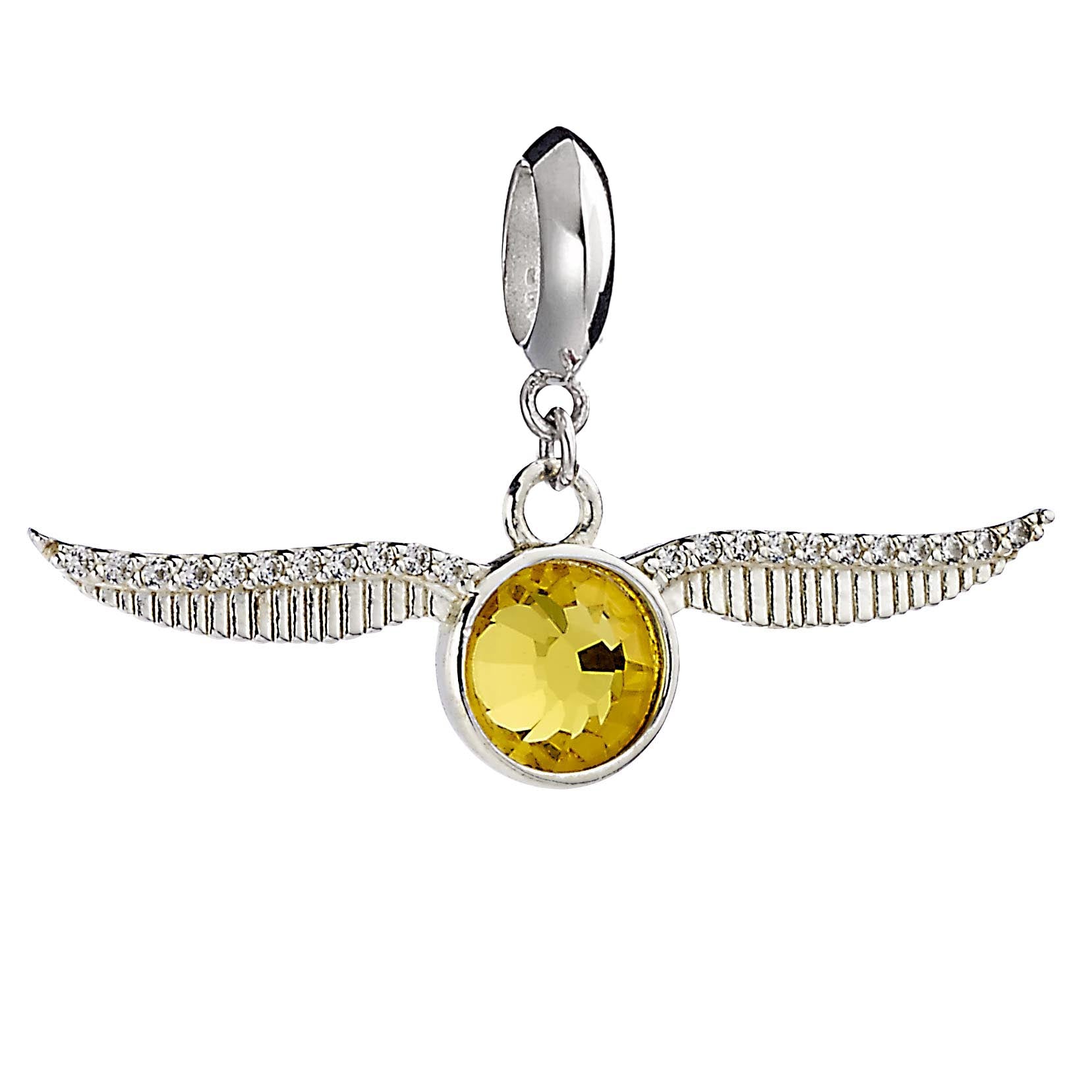 Official Harry Potter Sterling Silver Golden Snitch Embellished Slider Charm