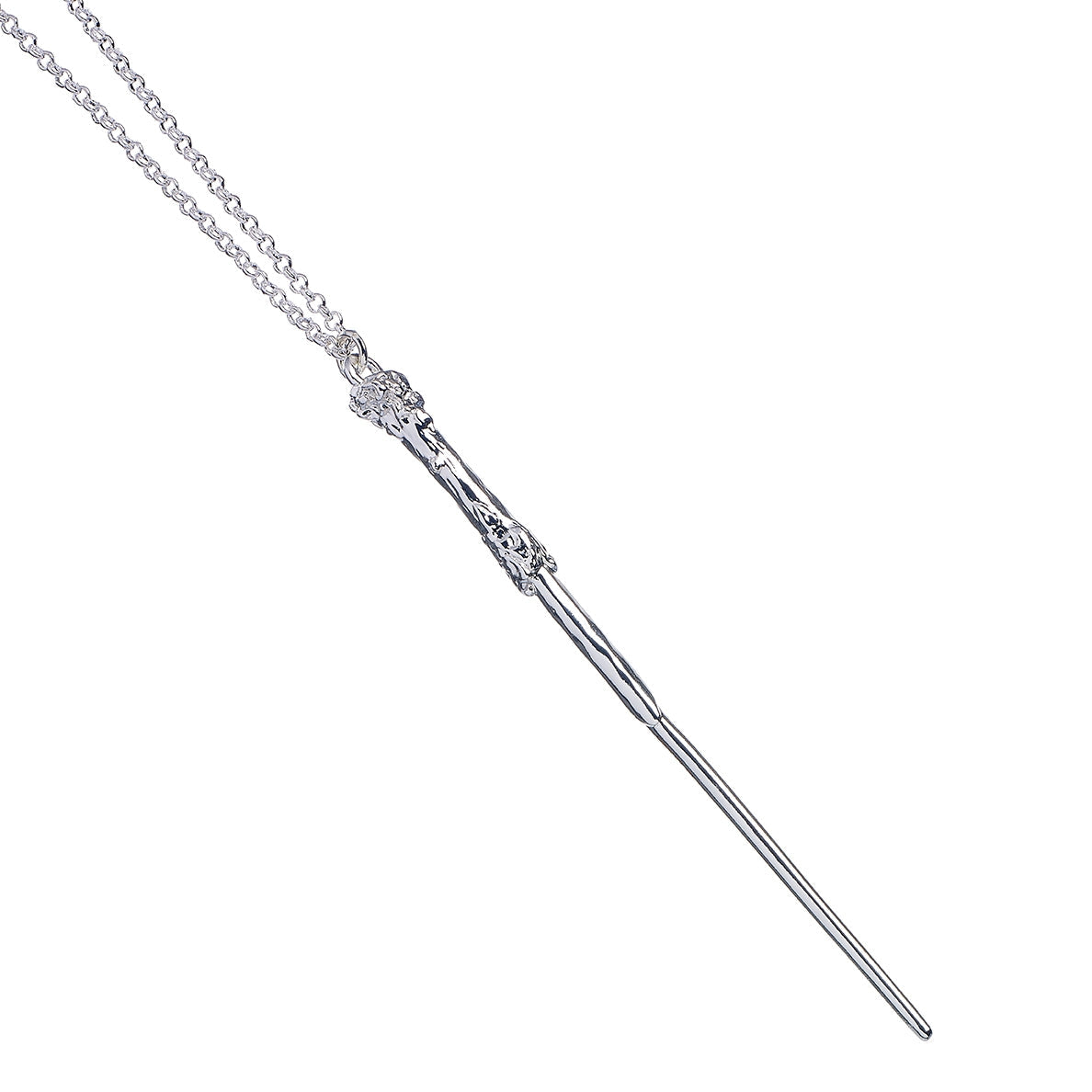 Official Harry Potter Sterling Silver Harry Potter Wand Necklace - Silver