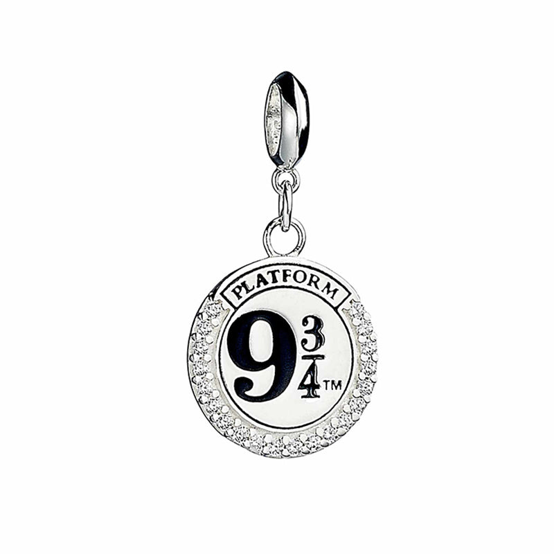 Official Harry Potter Sterling Silver Platform 9 3/4 Embellished Slider Charm