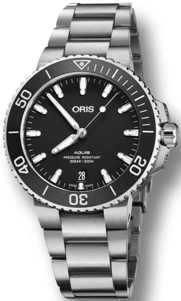 Oris Watch Aquis Date Bracelet - Black
