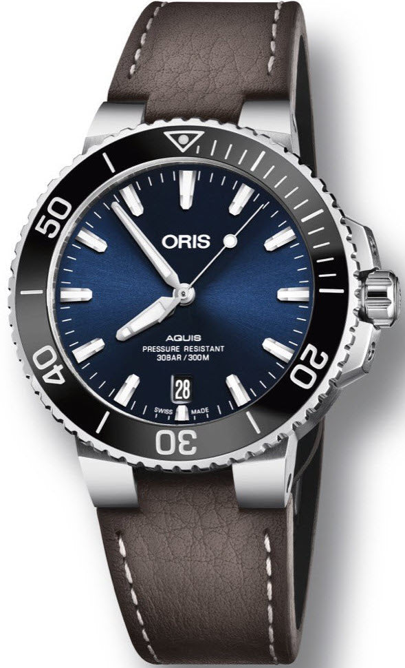 Oris Watch Aquis Date Leather