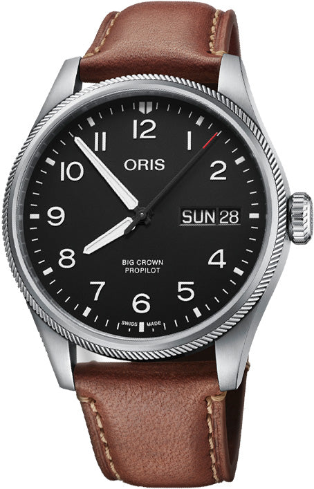Oris Watch Big Crown ProPilot Big Day Date Leather - Black