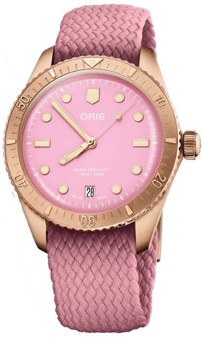 Oris Watch Divers Sixty Five Cotton Candy Bronze Lipstick Pink