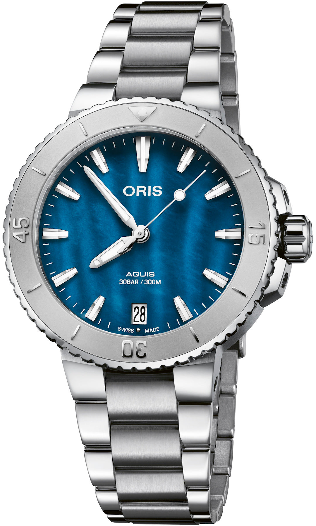 Oris Watch Aquis Date Aegean Blue