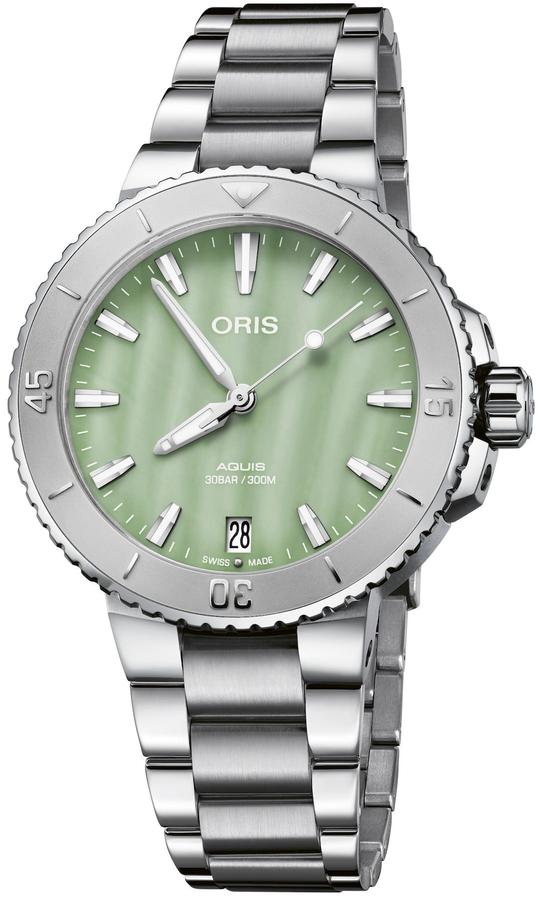 Oris watch Aquis Date Seafoam Green