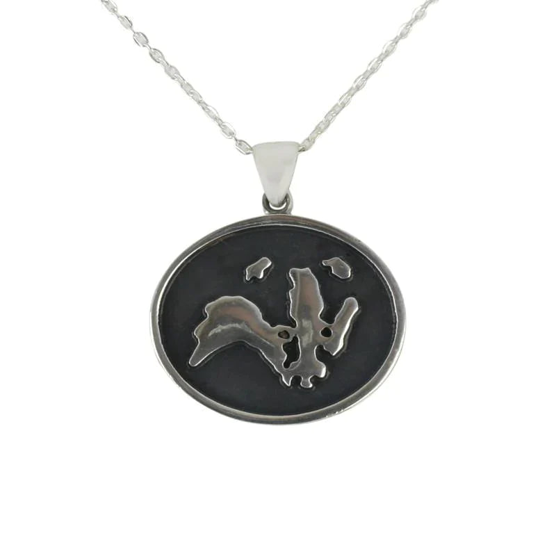 Wild Life Trust Collection Oval Necklace D - Silver