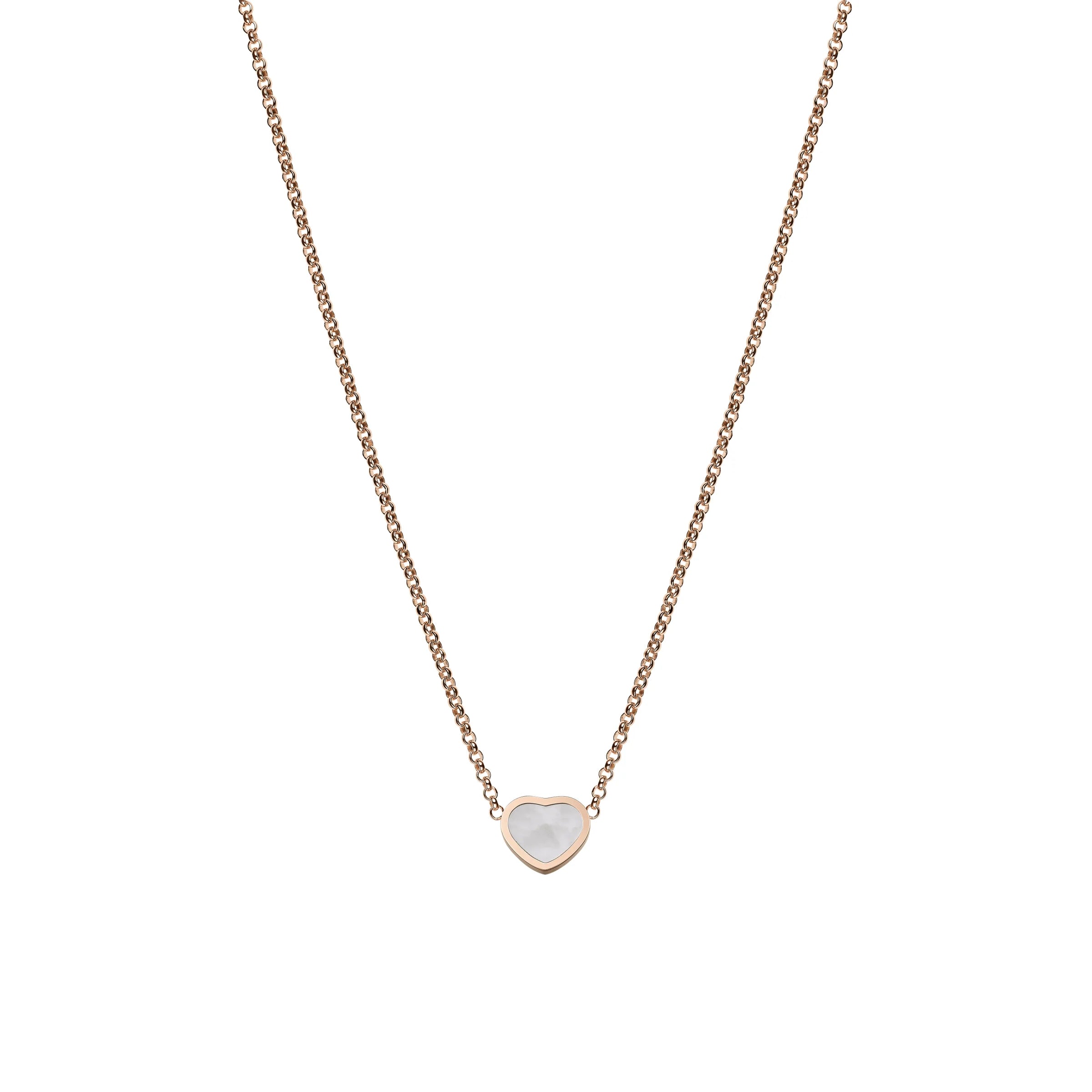 Chopard My Happy Hearts 18ct Rose Gold Mother of Pearl Necklace