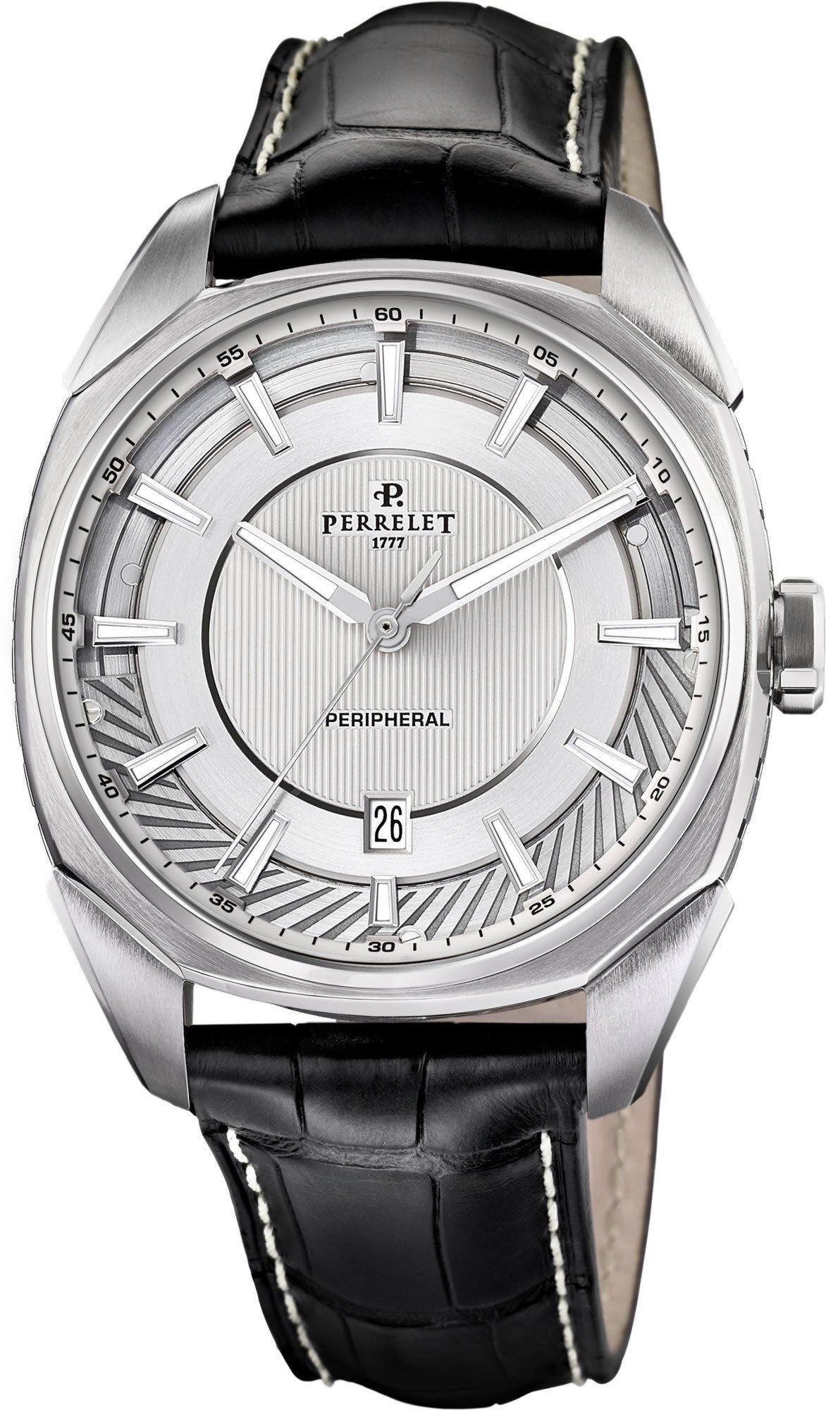 Perrelet Watch LAB Peripheral 3 Hands Date - Silver