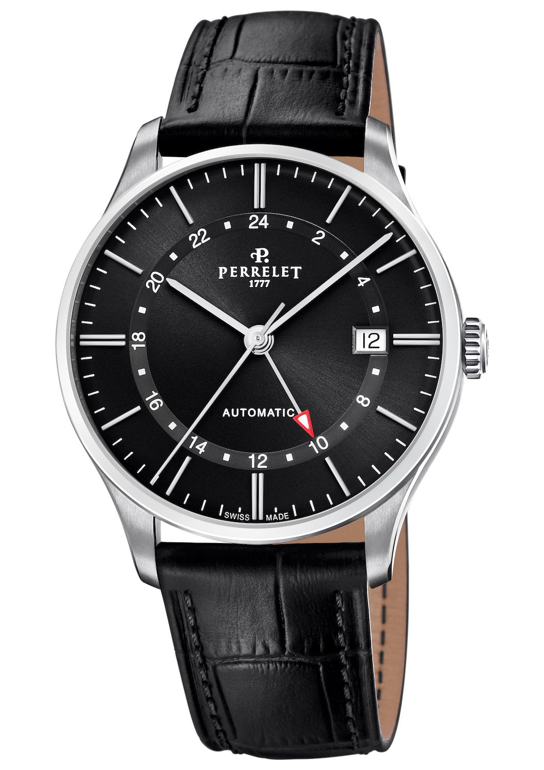 Perrelet Watch Weekend 3 Hands GMT - Black