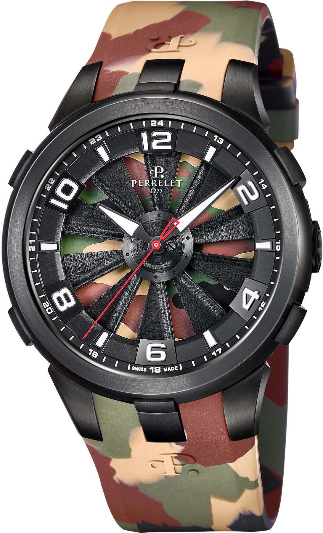 Perrelet Watch Turbine Camo Limited Edition - Black