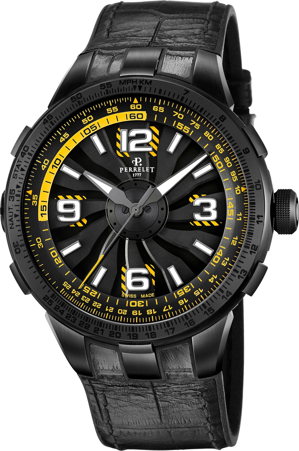 Perrelet Watch Turbine Pilot Yellow - Black