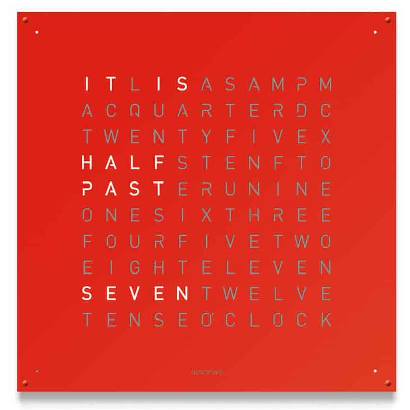 QLOCKTWO 180 Red Pepper Wall Clock 180cm - Red