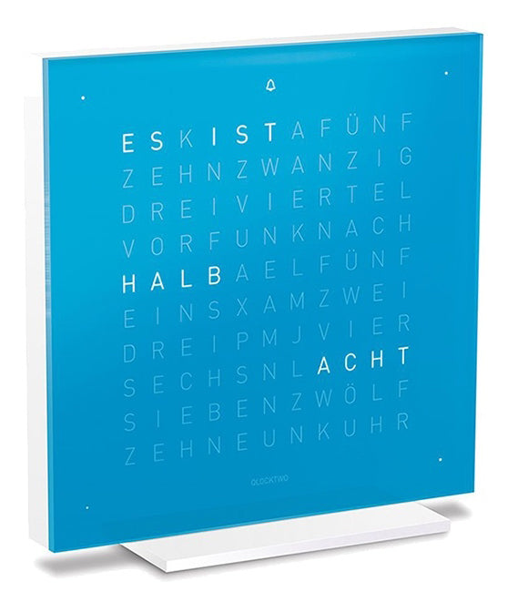 QLOCKTWO Touch Pure Blue Candy Table Clock - Blue