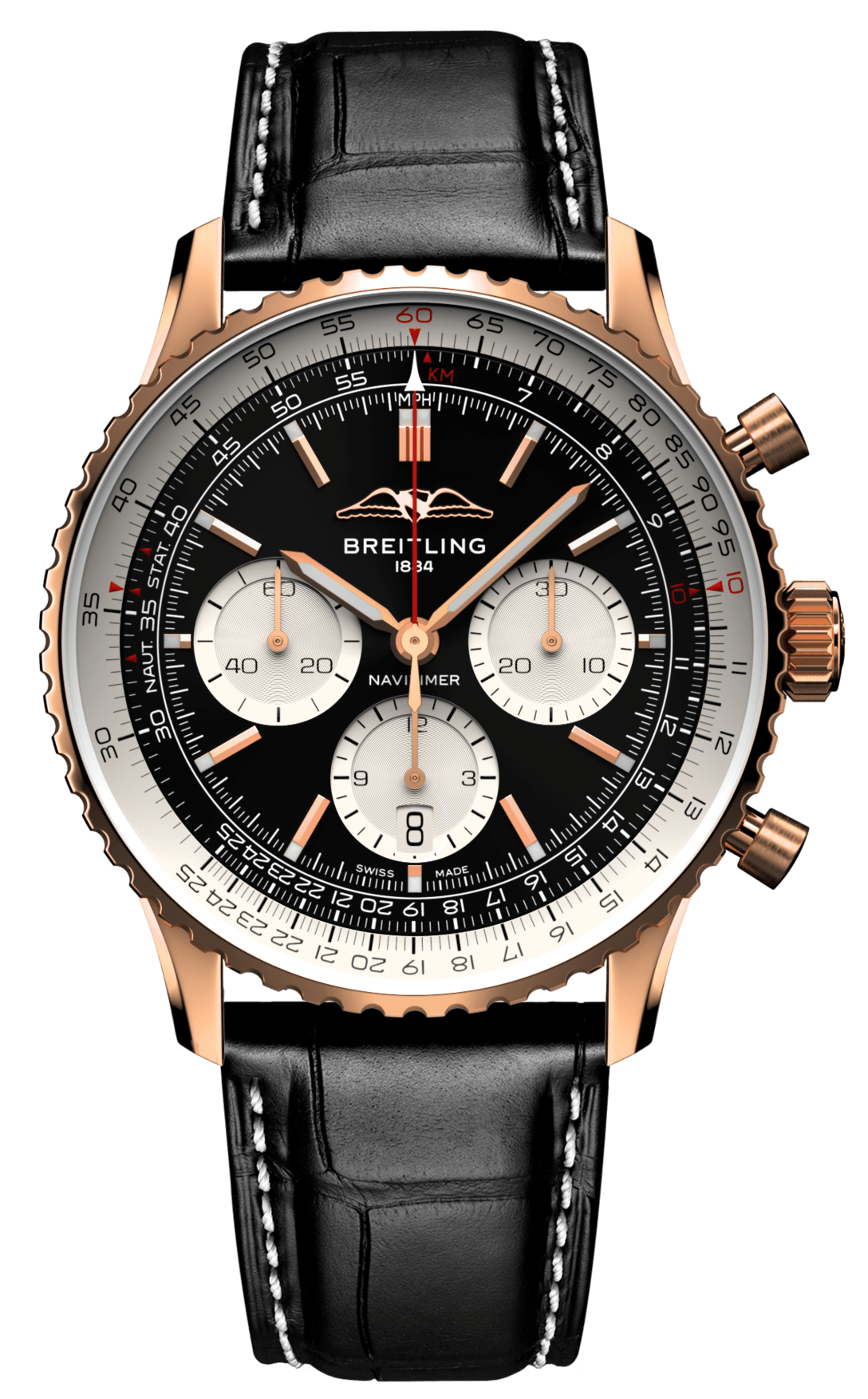 Breitling Watch Navitimer B01 Chronograph 43 18K Red Gold
